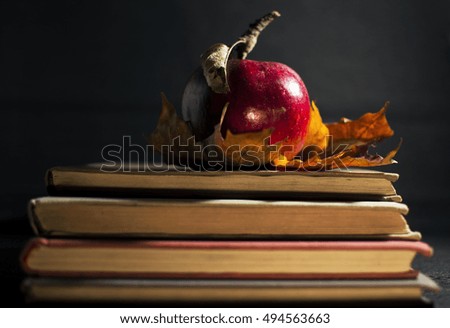 apple on book
knowledge