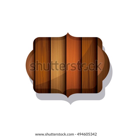 Wood and striped brown frame design