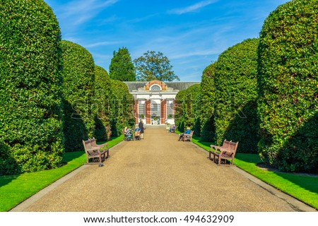 The Orangery, located in Kensington Gardens, London Royalty-Free Stock Photo #494632909