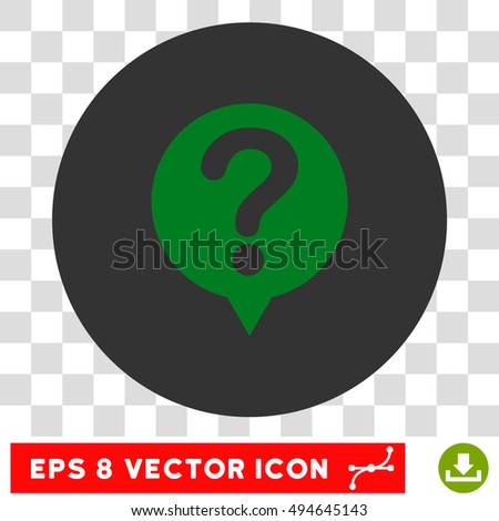 Status round icon. Vector EPS illustration style is flat iconic bicolor symbol, green and gray colors, transparent background.