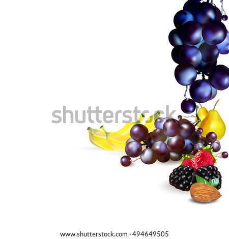 grapes, vector background for advertising