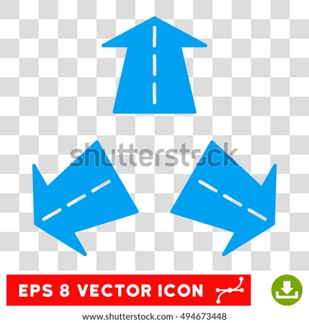 Road Directions round icon. Vector EPS illustration style is flat iconic symbol, blue color, transparent background.
