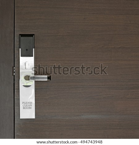 hotel electronic card lock with please clean room sign