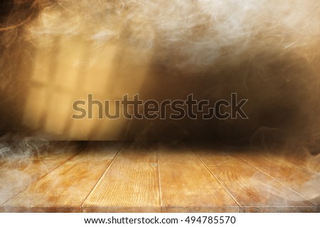 brown background with free space and smoke 