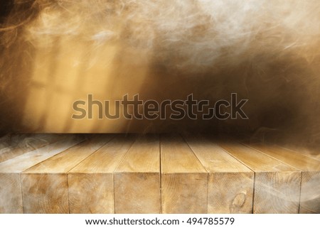 brown background with free space and smoke 