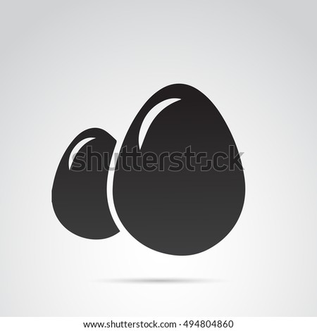 Egg icon isolated on white background. Vector art.