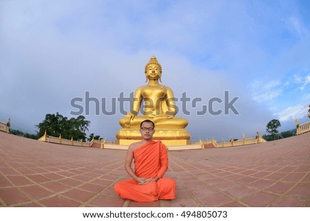 Seated Buddha  monk