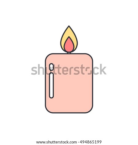 candle icon. vector illustration