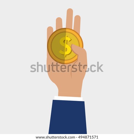 hand holding a money coin