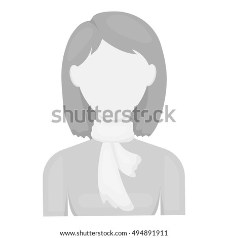 Woman icon monochrome. Single avatar,peaople icon from the big avatar monochrome.