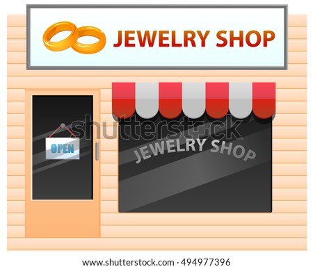 Jewelry shop vector icon