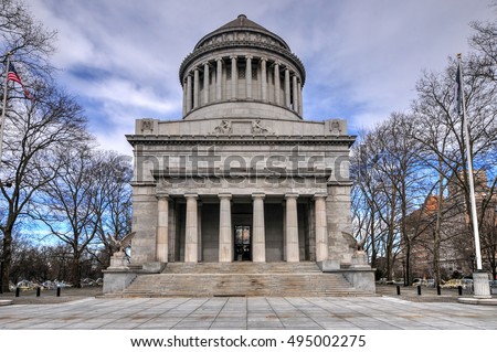 Grant's Tomb, the informal name for the General Grant National Memorial, the final resting place of Ulysses S. Grant, the 18th President of the United States, and his wife, Julia Dent Grant in NYC. Royalty-Free Stock Photo #495002275