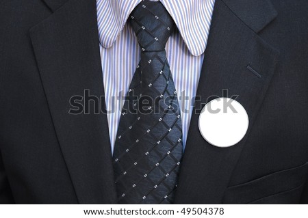 Politician with empty badges, Vote concept Royalty-Free Stock Photo #49504378