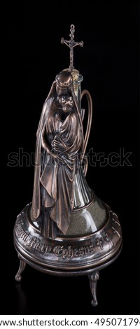 Christians copper vase
