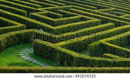 Labyrinth Garden Royalty-Free Stock Photo #495074725