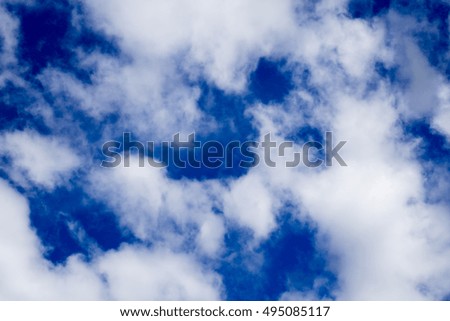 Cloud in a beautiful sky for background,abstract,texture,blurred background.