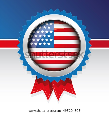 Fourth of july american independence day label badge vector