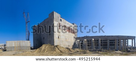 the unfinished atomic station, the thrown construction