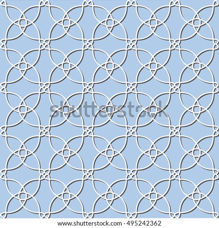 Vector white paper pattern, laser cut lace texture, swirly background, seamless ornament in neutral color.