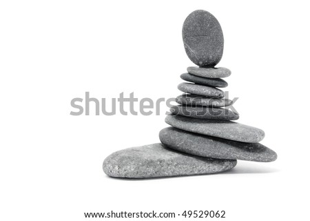 a zen stones background white and black