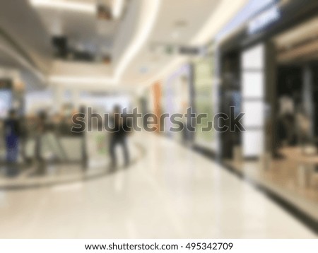 Abstract blur beautiful luxury shopping mall and retail store for background