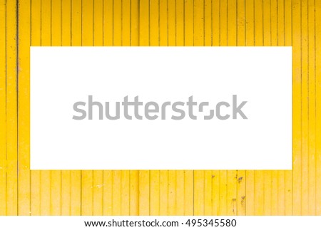 Frame for insert text for design ,Chanel for add text have wood yellow background 
