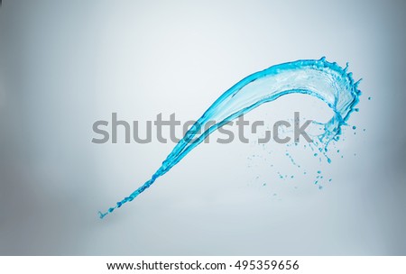 Water Splash With White background