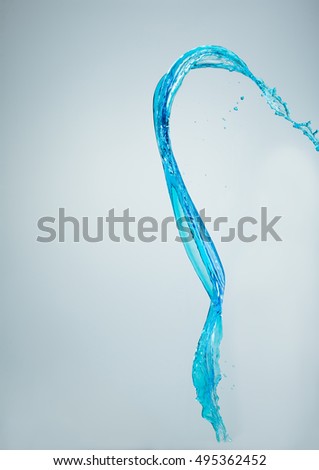 Water Splash With White background
