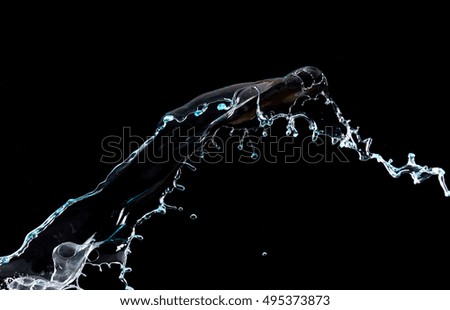 Water Splash With Black background