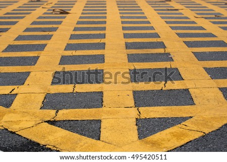 Pattern Yellow Road Sign