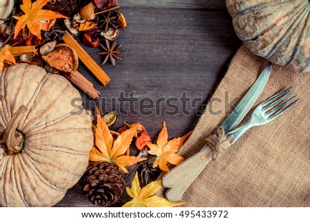 Thanksgiving background, Fall and Harvest vintage and country style