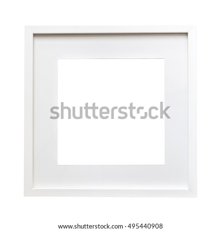 Image of white frame mock-up. Isolated. 