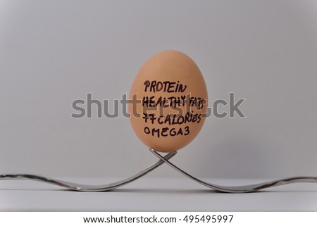 One egg and two forks, if an egg could send a message about its benefits