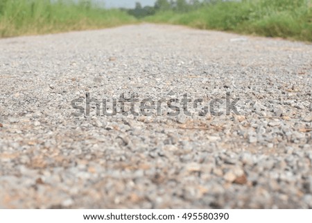 road rock and grass