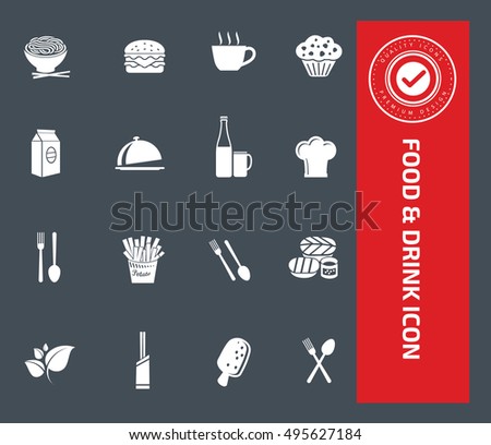 
Food and drink icon set,vector