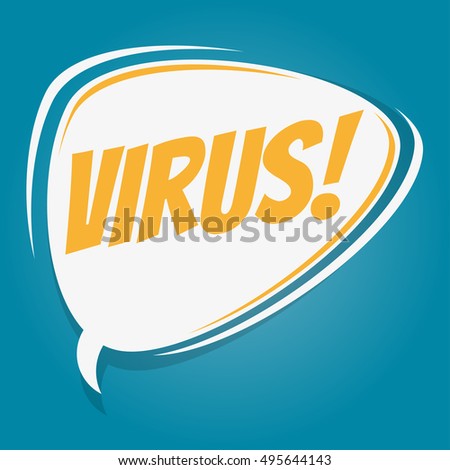 virus retro speech balloon
