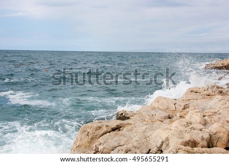 Beautiful Adriatic Sea with beautiful sky, rocks, trees and amazing views.