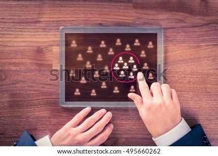 Target audience, market segmentation, customers care, customer relationship management (CRM) and team building concepts.
 Royalty-Free Stock Photo #495660262