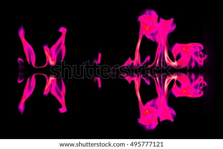 Pink fire flames abstract background