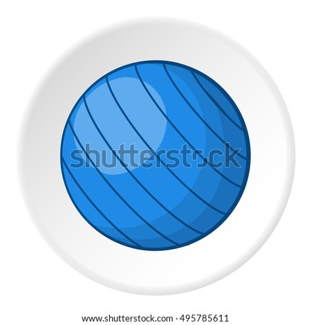 Blue volleyball ball icon. Cartoon illustration of blue volleyball ball vector icon for web