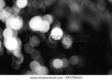 black and white abstract light bokeh for background