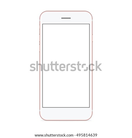 vector mockup phone front view on white background