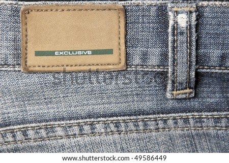 Blue jeans blank label