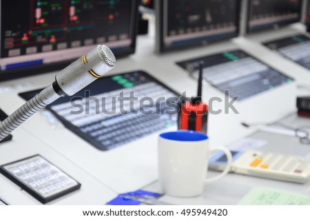 Microphone operate in the plant control room