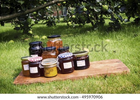 Homemade jams, preserves and pickles