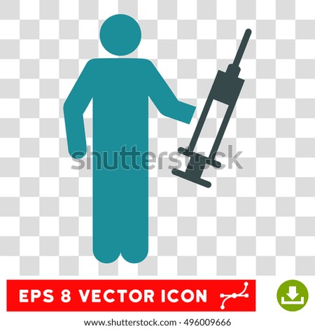 Vector Drug Dealer EPS vector icon. Illustration style is flat iconic bicolor soft blue symbol on a transparent background.