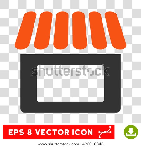 Vector Shop EPS vector pictogram. Illustration style is flat iconic bicolor orange and gray symbol on a transparent background.