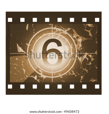 Film countdown in sepia design at No 6