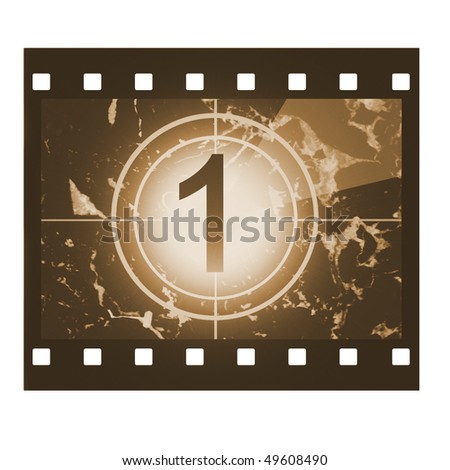 Film countdown in sepia design at No 1