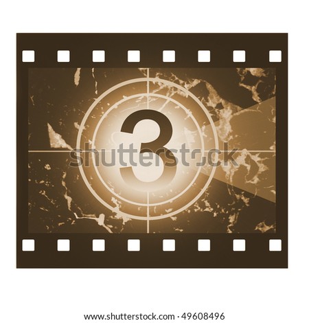 Film countdown in sepia design at No 3